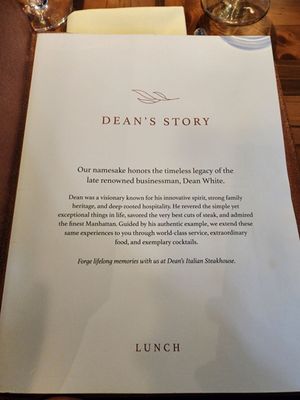 Menu photo 1 Dean's Italian Steakhouse Charlotte, NC Menu photo 1 Dean's Italian Steakhouse Charlotte, NC