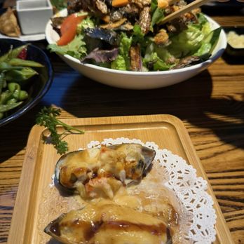 Takumi Sushi - Baked mussel had the right amount of baby scallop ratio. - Japanese Near Me - Costa Mesa, California Takumi Sushi - Baked mussel had the right amount of baby scallop ratio. - Japanese Near Me - Costa Mesa, California
