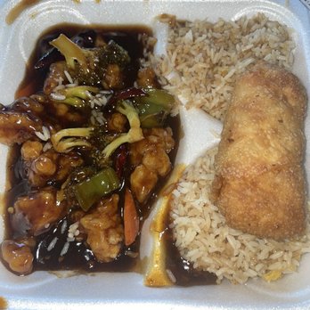 Sun Garden - a meal in a styrofoam container - Chinese Near Me - Gainesville, Georgia