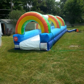 Let's Bounce - Inflatable 30 foot slip and slide.  See www.LetsBounceMchenry.com for video! - Party Supplies Near Me