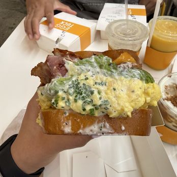 Egg Tuck - BACON & CHEESE with avocado added - Breakfast & Brunch Near Me - Los Angeles, California Egg Tuck - BACON & CHEESE with avocado added - Breakfast & Brunch Near Me - Los Angeles, California