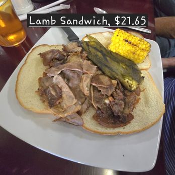 Cameron Trading Post - Lamb Sandwhich, $21.65. 4/01/2026 - Cameron Trading Post - Hotels Near Me - Cameron, Arizona