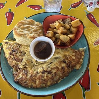 The Flying Biscuit Cafe - Piedmont Omelette - Southern Near Me - Kingwood, Texas The Flying Biscuit Cafe - Piedmont Omelette - Southern Near Me - Kingwood, Texas