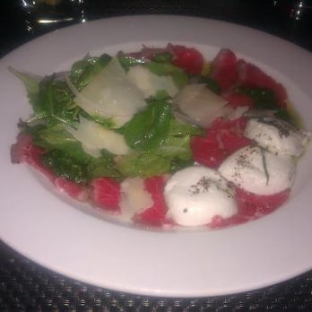 Scampo - Mozzarella with beef carpaccio - Italian Near Me - Boston, Massachusetts Scampo - Mozzarella with beef carpaccio - Italian Near Me - Boston, Massachusetts