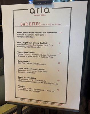 Menu photo 1 Aria Charlotte, NC Menu photo 1 Aria Charlotte, NC