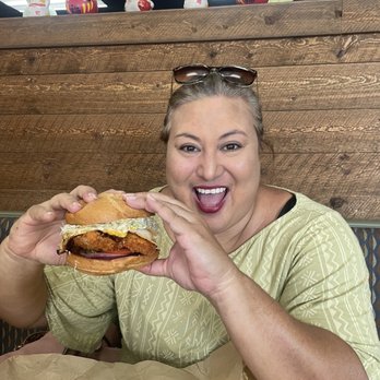 Katsu Burger - Huge tasty burger!! Definitely need two hands to eat. - Burgers Near Me - Federal Way, Washington Katsu Burger - Huge tasty burger!! Definitely need two hands to eat. - Burgers Near Me - Federal Way, Washington