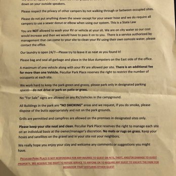 Peculiar Park Place RV Park - Rules to know while staying there. - RV Parks Near Me - Peculiar, Missouri Peculiar Park Place RV Park - Rules to know while staying there. - RV Parks Near Me - Peculiar, Missouri