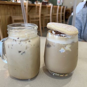Helic International Bistro - Iced horchata latte and iced tiramisu latte - Italian Near Me - Sacramento, California Helic International Bistro - Iced horchata latte and iced tiramisu latte - Italian Near Me - Sacramento, California
