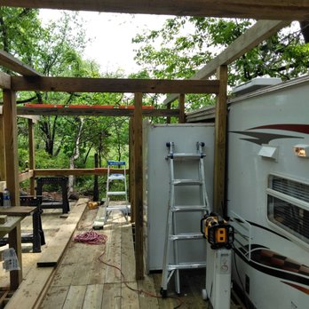Renaissance Men - an outdoor kitchen being built - Roofing Near Me - Princeton, West Virginia