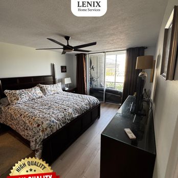 Lenix Home Services - MasterBedroom full painted and was installed a brand new vinyl floor. - Painters Near Me - Pompano Beach, Florida