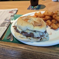 McKenna's Pub - Oh MY! That Stout burger is as big as my face! And so delicious! Those tater-tots? Perfect!