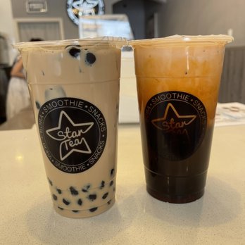 Star Tea - Hazelnut and Thai Milk Tea - Bubble Tea Near Me - Manteca, California