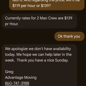 Advantage Moving - Conversation with the owner - Movers Near Me - Plainville, Connecticut