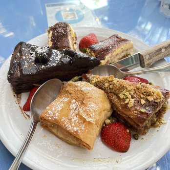 Taverna Tony - Arrangement of desserts - Greek Near Me - Malibu, California Taverna Tony - Arrangement of desserts - Greek Near Me - Malibu, California