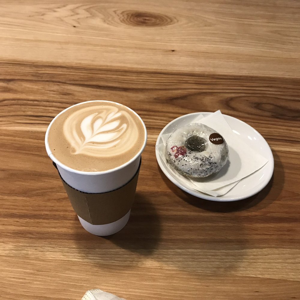 Viator Coffee Co. - Outstanding Rose mocha by Tim. And a vegan something or other donut! - Coffee & Tea Near Me - Elgin, Illinois Viator Coffee Co. - Outstanding Rose mocha by Tim. And a vegan something or other donut! - Coffee & Tea Near Me - Elgin, Illinois