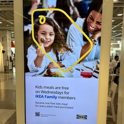 IKEA - IKEA family members got free kids meal..