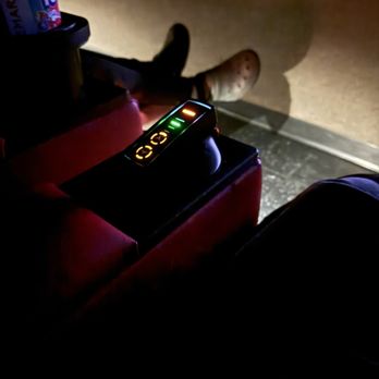 The Kitchen at CUT! - Cypress - Seat controls   You can adjust the levels of vibration - Cinema Near Me - Cypress, Texas