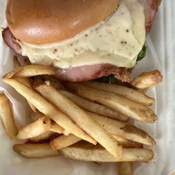 The Coop Sandwich Shop - Fried Chicken Cordon Bleu with Fries - Burgers Near Me - Langhorne, Pennsylvania The Coop Sandwich Shop - Fried Chicken Cordon Bleu with Fries - Burgers Near Me - Langhorne, Pennsylvania