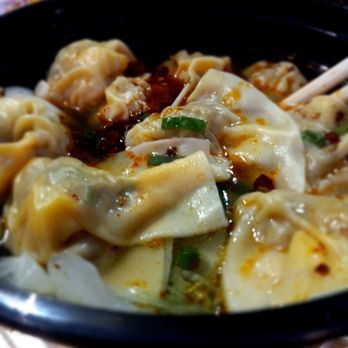 Mama Chow's Kitchen - Wonton Soup with hot chili oil added. - Food Trucks Near Me - Portland, Oregon