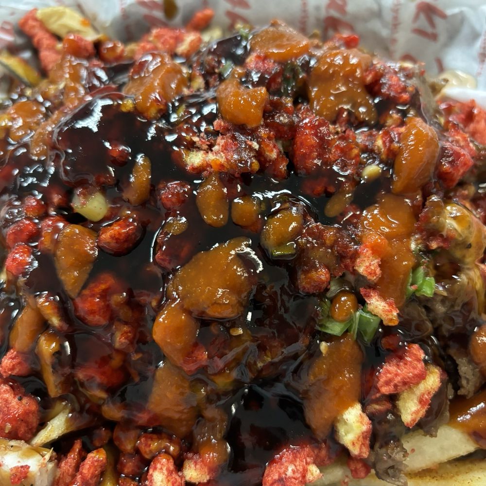Teriyaki J's Bellflower - Sriracha and spicy teriyaki sauce on super fries - Japanese Near Me - Bellflower, California Teriyaki J's Bellflower - Sriracha and spicy teriyaki sauce on super fries - Japanese Near Me - Bellflower, California