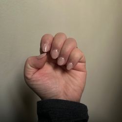 Aksarben Nails - Second visit and she suggested I add glitter (maybe to cover up the bad job)