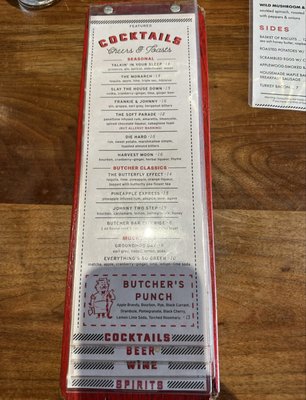 Menu photo 1 Butcher Bar Philadelphia, PA Menu photo 1 Butcher Bar Philadelphia, PA