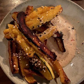 Blackbird Kitchen - Unexpectedly delicious roasted squash with perfect dipping sauce! - Italian Near Me - Bozeman, Montana Blackbird Kitchen - Unexpectedly delicious roasted squash with perfect dipping sauce! - Italian Near Me - Bozeman, Montana