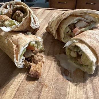 Phoenicia Mediterranean Deli - Chicken Shawarma Sandwich on the left. Chicken Tawook on the right. - Mediterranean Near Me - Ballwin, Missouri