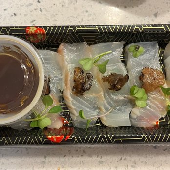 Asaka Sushi - Halibut Carpaccio with Black Truffle - Sushi Bars Near Me - Centennial, Colorado
