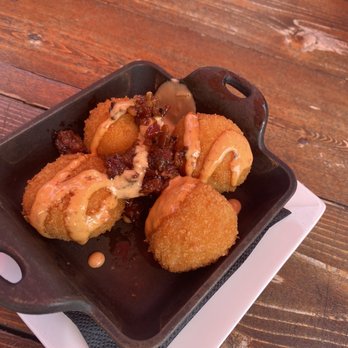 The Mill Kitchen and Bar - Pimento Cheese Fritters - New American Near Me - Roswell, Georgia The Mill Kitchen and Bar - Pimento Cheese Fritters - New American Near Me - Roswell, Georgia