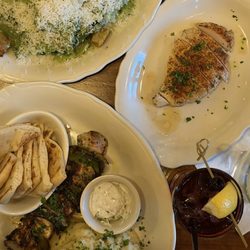 Caesar salad, Greek chicken