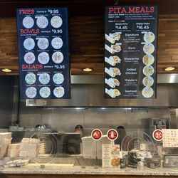 Different angle to better see the pita menu .