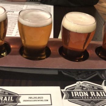 Iron Rail Brewing - Beer Flight - New American Near Me - Topeka, Kansas