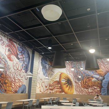 Ocean Terrace Cafe - a mural of jelly fish - Cafes Near Me - Washington, DC, District of Columbia