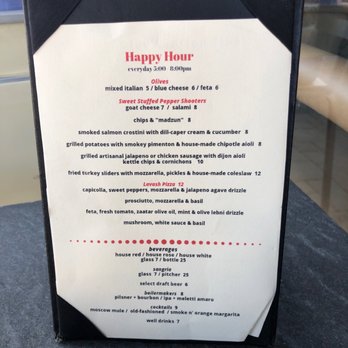 Oak and Vine - Happy hour menu - Cocktail Bars Near Me - Glendale, California
