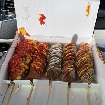 Two Hands Corn Dog - 5 pack just as it is! $19.99 we'll worth it. - Korean Near Me - San Marcos, California Two Hands Corn Dog - 5 pack just as it is! $19.99 we'll worth it. - Korean Near Me - San Marcos, California