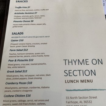 Thyme on Section - New American Near Me - Fairhope, Alabama Thyme on Section - New American Near Me - Fairhope, Alabama