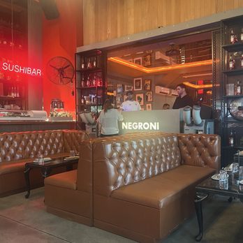 Negroni Bistro & Sushi Bar - Lounge type seating, looks like a DJ setting up too. - Sushi Bars Near Me - Miami, Florida