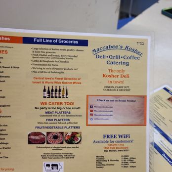 Maccabee's Kosher Deli - Delis Near Me - Des Moines, Iowa