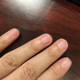 I asked for them to be rounded.  They left them like this.  Didn't even bother cleaning under them!