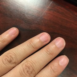 Pro Nails Wax - I asked for them to be rounded. They left them like this. Didn't even bother cleaning under them!
