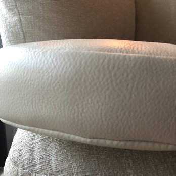 Alex Custom Upholestery and Fabrics - Both sides of single new pillow CROOKED STITCHING $40 yard for nouahide fake leather . - Furniture Reupholstery Near Me - Miami, Florida Alex Custom Upholestery and Fabrics - Both sides of single new pillow CROOKED STITCHING $40 yard for nouahide fake leather . - Furniture Reupholstery Near Me - Miami, Florida