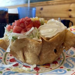 Huge chicken taco salad is always AMAZING!