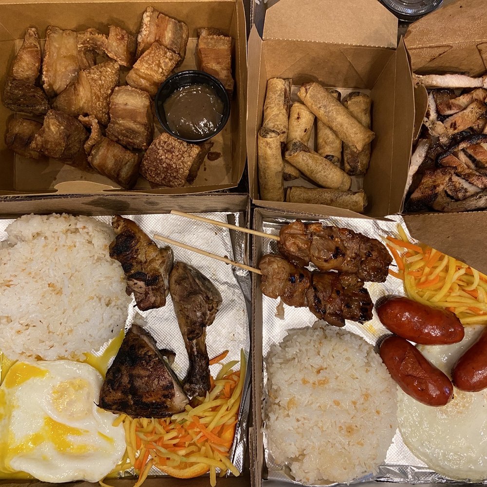 Tinuno - Deep fried pork belly, lumpia, liempo (pork belly strips), chixilog, longsillg and pork skewers. - Filipino Near Me - Toronto, Ontario Tinuno - Deep fried pork belly, lumpia, liempo (pork belly strips), chixilog, longsillg and pork skewers. - Filipino Near Me - Toronto, Ontario