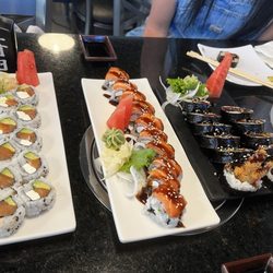 Shabushi - Spider roll, first love and the Philly roll.