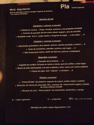 Menu photo 4 Pla Barcelona, B Menu photo 4 Pla Barcelona, B