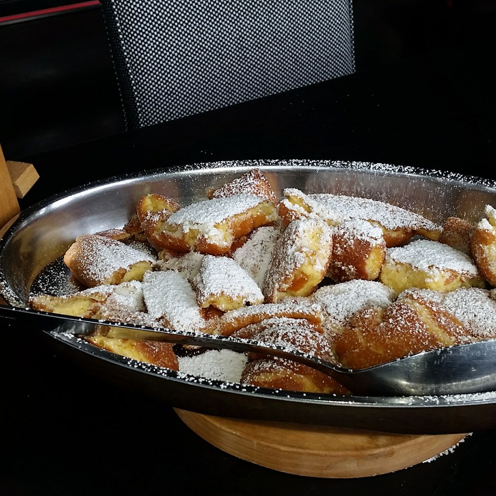 Burg Sonnenberg - Kings cake.... so good.  Egg type dumpling with sugar, plums soaked in wine and vanilla ice cream - Landmarks & Historical Buildings Near Me - Wiesbaden, HE