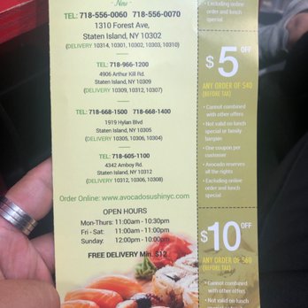 Avocado sushi - Sushi Bars Near Me - Staten Island, New York