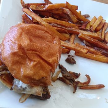 Amanita - Although the fries look like they were overcooked they were not. - Coffee & Tea Near Me - Lancaster, Pennsylvania