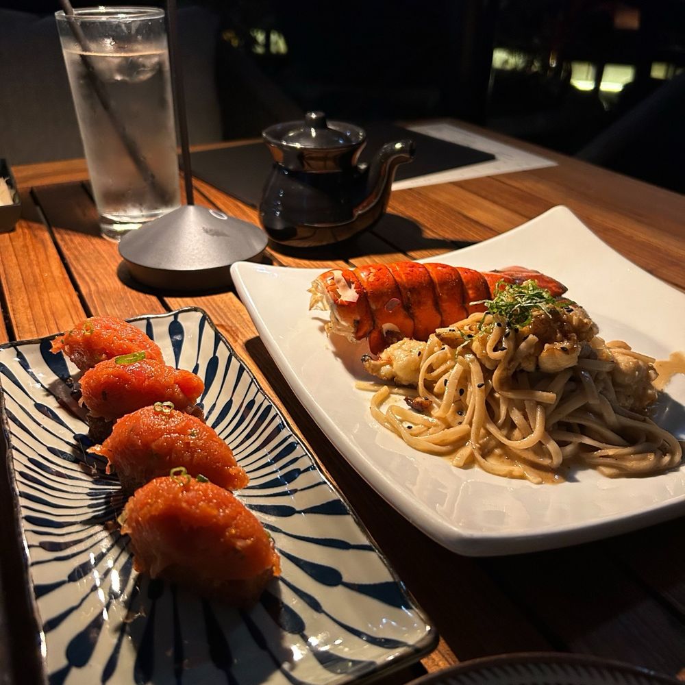 Katana - Spicy tuna hanabi and lobster mein - Sushi Bars Near Me - West Hollywood, California Katana - Spicy tuna hanabi and lobster mein - Sushi Bars Near Me - West Hollywood, California